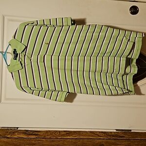Polo by Ralph Lauren Green and Black Striped Shirt
